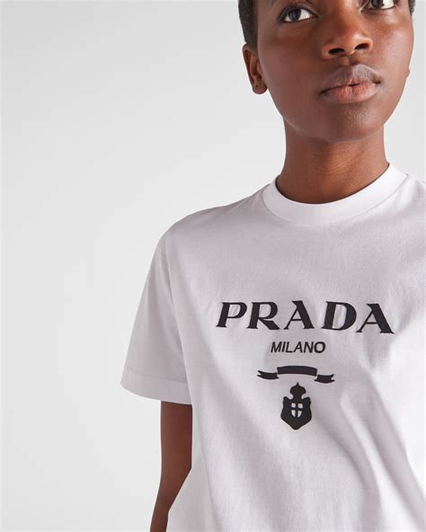 prada women's white t shirt|prada shirt men price.